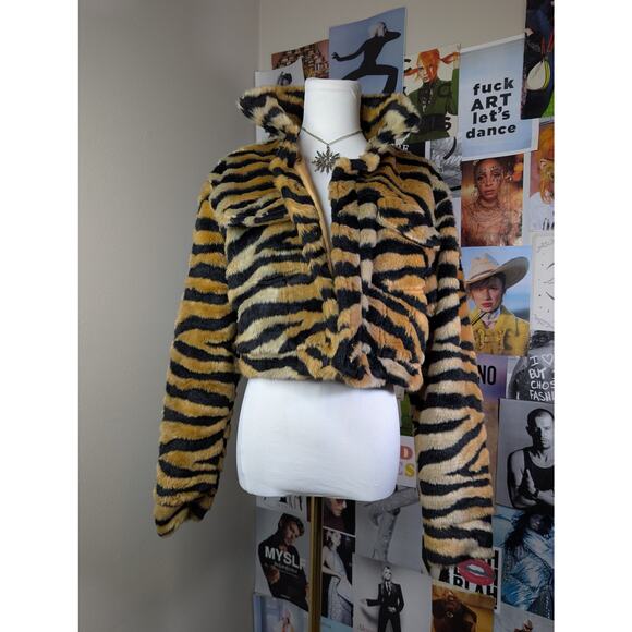 Zebra Stripe Cropped Jacket - Picture 1 of 5
